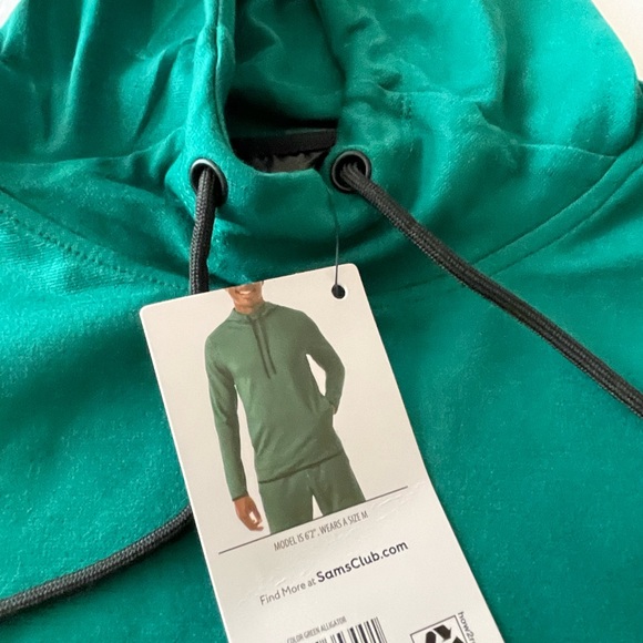 NWT Member’s Mark Green Luxe Hoodie, Sz S - Picture 4 of 4